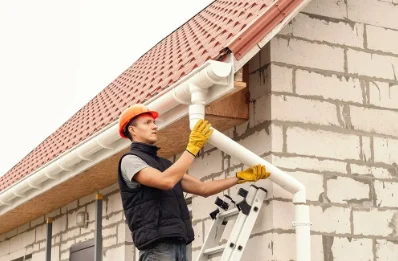 Pose et remplacement de gouttières à Gimbrède